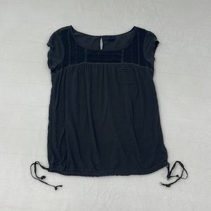 American Eagle Cap Sleeve Top Grey/Blue sz Small